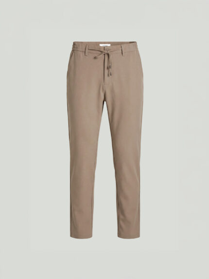 Beige Custom Fit Trousers
