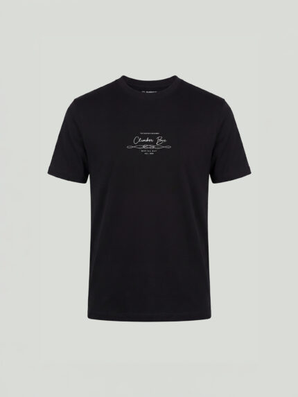 Black Printed Cotton T-Shirt