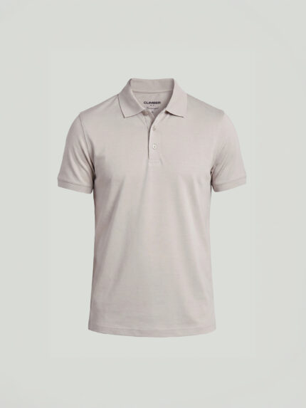 Beige Mercerized Polo T-shirt