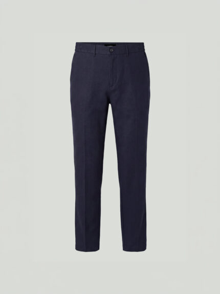 Navy Blue Linen Trousers