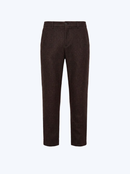 Brown Textured Trousers