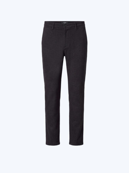 Black Tencel-Blend Relaxed Fit Trousers