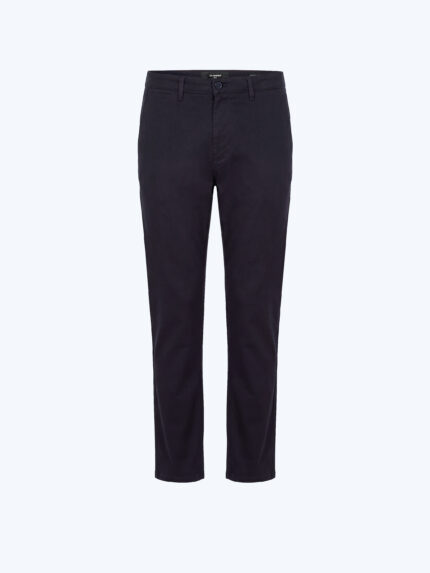 Navy Blue Tencel-Blend Trousers