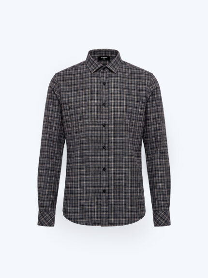 Navy Blue Check Shirt