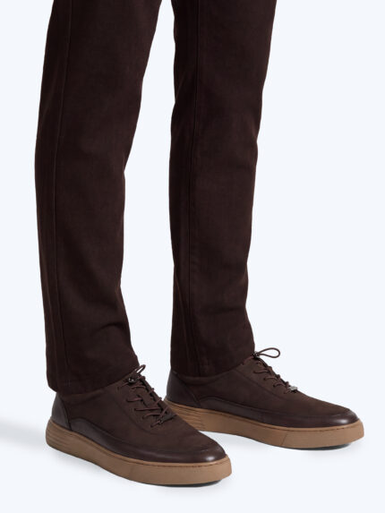 Brown Leather Casual Sneakers