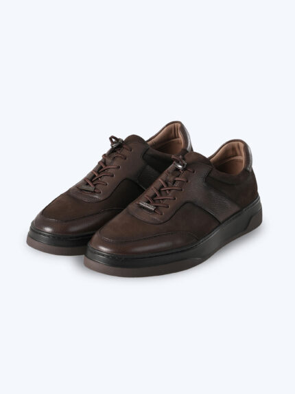 Brown Leather Sneakers