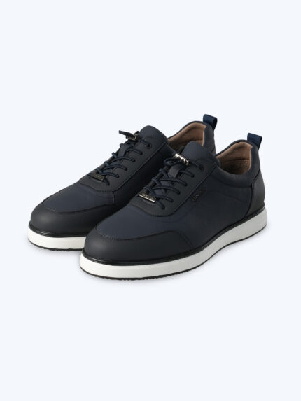 Navy Leather Casual Shoes